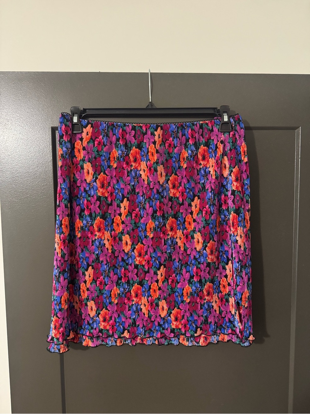 wild fable Floral Pleated Mini Skirt in Pink, Orange, Purple
